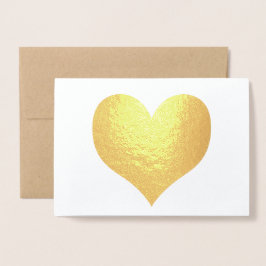 Elegant Modernes Goldenes Herzen Valentinstag Folienkarte