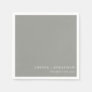 Elegant Modernes Gray Trendy Minimal Custom Serviette