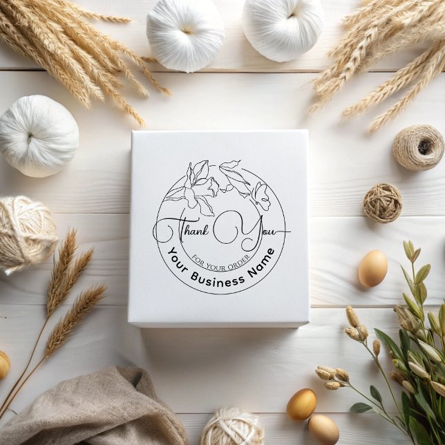 Elegant Modernes Minimal Vielen Dank für Ihre Best Gummistempel (Von Creator hochgeladen)