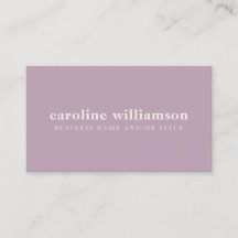 Elegant Modernes Minimalistisches Dusty Lilac
