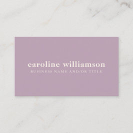 Elegant Modernes Minimalistisches Dusty Lilac Visitenkarte