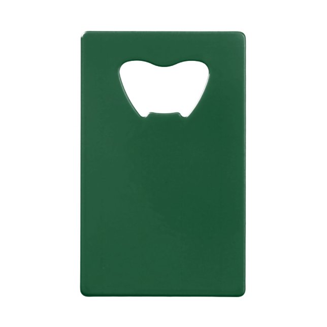 Elegant Modernes Minimalistisches Waldgrün Geldbeutel Flaschenöffner (Vorderseite)