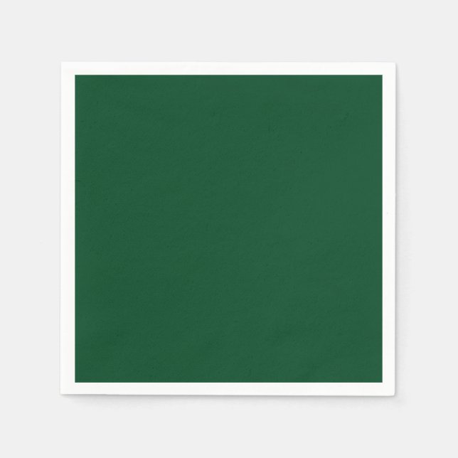 Elegant Modernes Minimalistisches Waldgrün Serviette (Vorderseite)