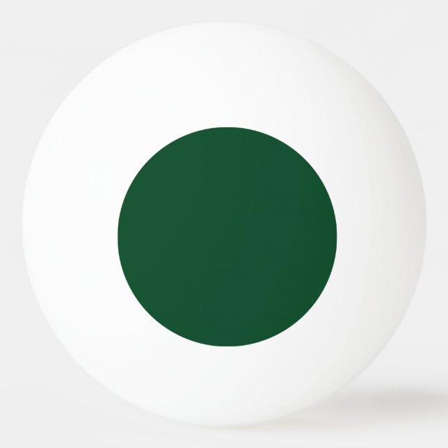 Elegant Modernes Minimalistisches Waldgrün Tischtennisball (Vorderseite)