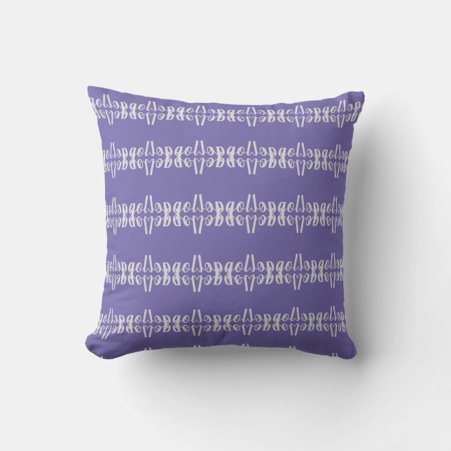 Elegant Modernes Silber und Blau Kissen (Vorderseite)
