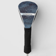 Elegant Modernes Silver Mandala Stripe Navy Blue