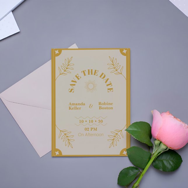 Elegant Modernes Vintag Save The Date (Von Creator hochgeladen)