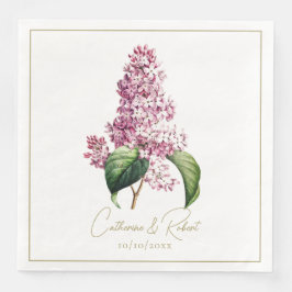 Elegant Modernes Vintages botanisches Lilac Serviette