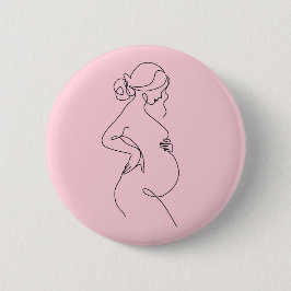 Elegant Mom-to-Be Baby Shower Favor Pin Button