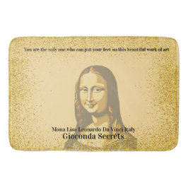 Elegant Mona Lisa Gioconda Leonardo Da Vinci Art Badematte
