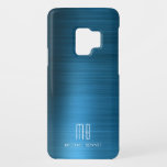 Elegant Monogram Blue Metallic Case-Mate Samsung Galaxy S9 Hülle<br><div class="desc">Elegant Monogram Blue Metallic Case Mate Samsung Galaxy S9 Fall</div>