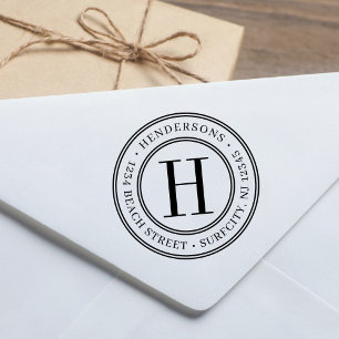 Elegant Monogram   Erstellen Sie Ihre eigene Rück Permastempel