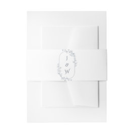Elegant Monogram Floral Boho Wedding Einladungsbanderole
