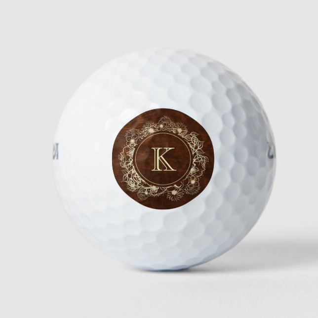 Elegant Monogram Golfball (Vorderseite)