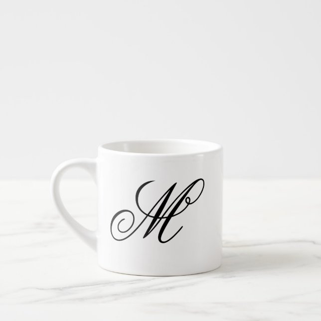 Elegant Monogram Initial Espressotasse (Links)