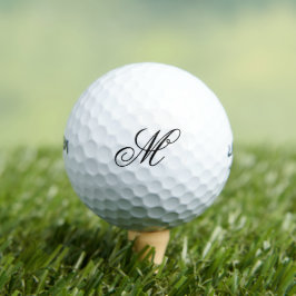 Elegant Monogram Initial Golfball