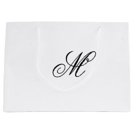 Elegant Monogram Initial Große Geschenktüte