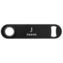 Elegant Monogram Initial Name Personalisiert Black