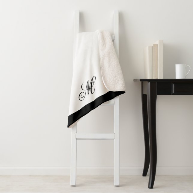 Elegant Monogram Initial Sherpadecke (Beispiel)