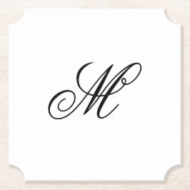 Elegant Monogram Initial Untersetzer