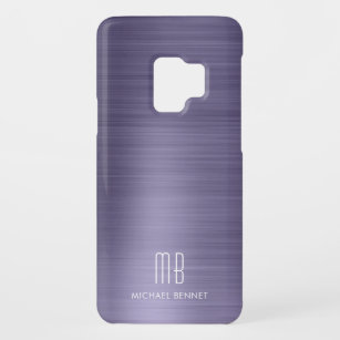Elegant Monogram Lila Metallic Case-Mate Samsung Galaxy S9 Hülle