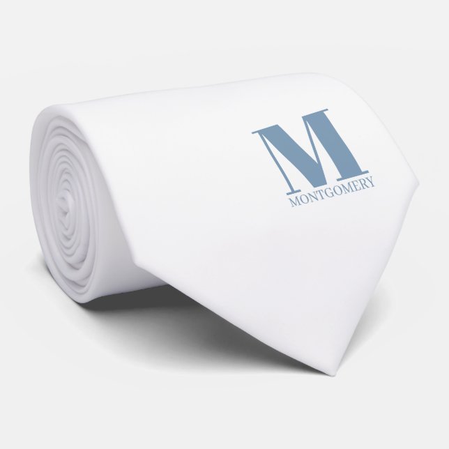 Elegant Monogram + Name Wedding Tie Krawatte (Gerollt)