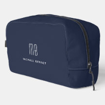 Elegant Monogram Navy Blue