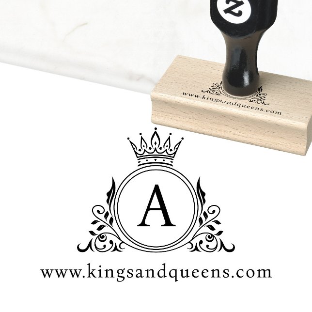Elegant, Monogram, Royal, Crown, Logo Gummistempel (Von Creator hochgeladen)