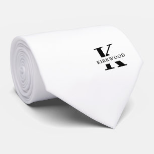 Elegant Monogram   SCHWARZ-WEISS Krawatte
