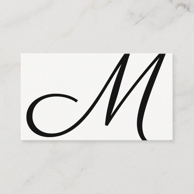 Elegant Monogram Visitenkarte (Vorderseite)