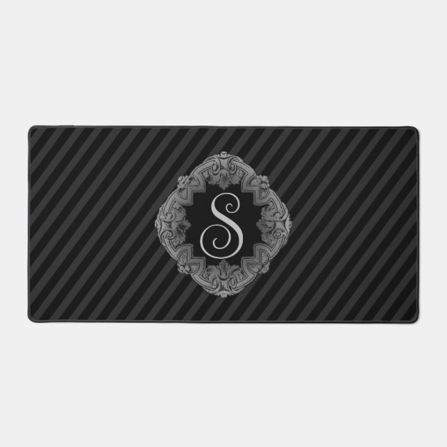 Elegant, Monogramm Schreibtischunterlage (Vorderseite)