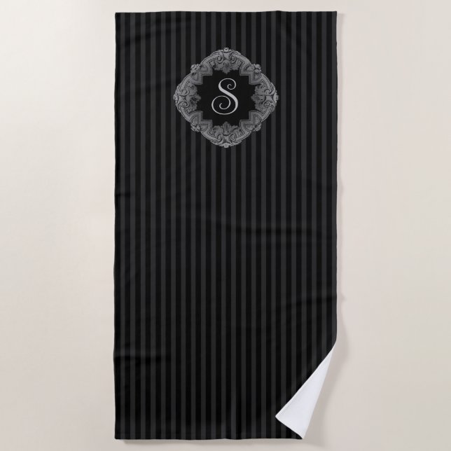 Elegant, Monogramm Strandtuch (Vorderseite)