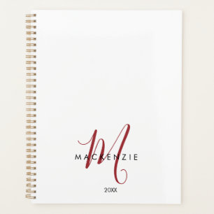 Élégant Monogramme blanc moderne