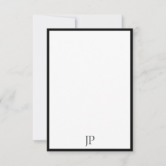Élégant Monogramme Calligraphié Modèle de script (Devant)