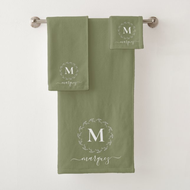 Élégant monogramme de couronne personnalisée Terre (En situation)