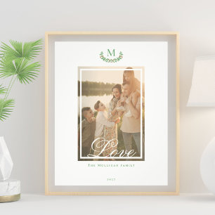 Élégant monogramme de famille photo mur art