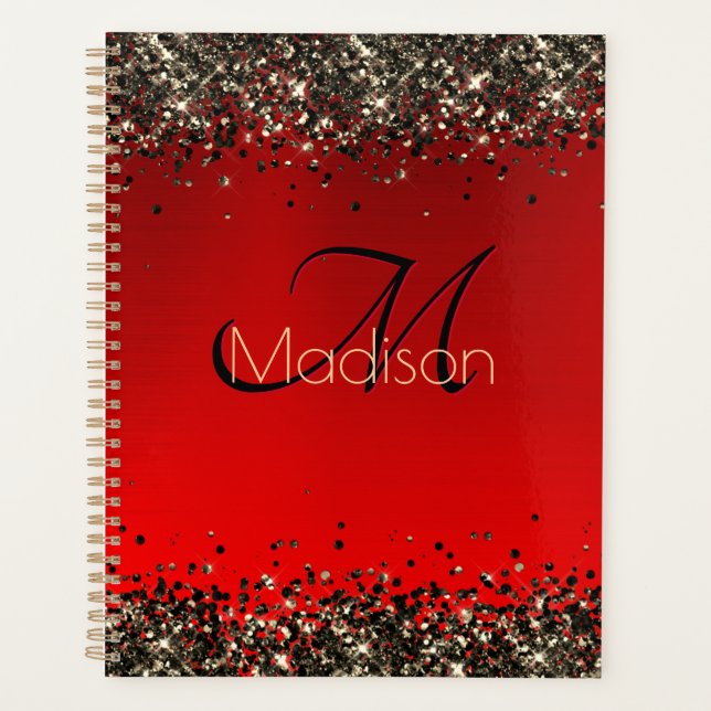 Élégant monogramme de parties scintillant en or no (Devant)