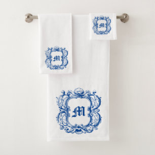 Élégant Monogramme En Mer Shell Cartouche Modèle
