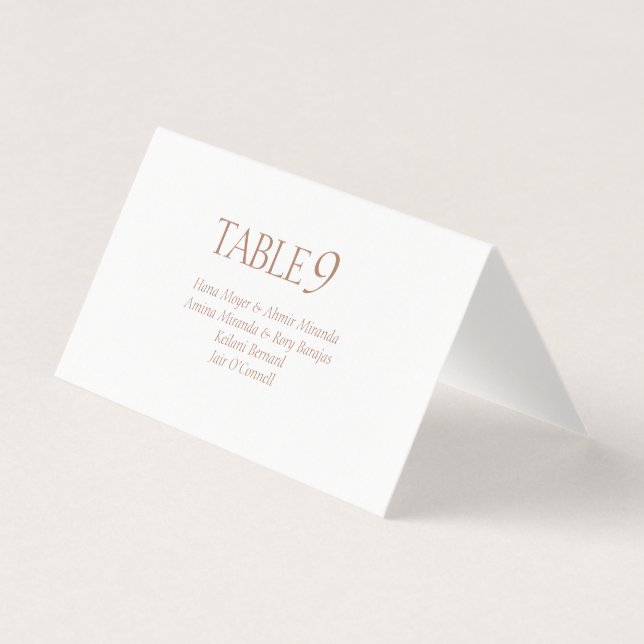 Élégant Monogramme en terre cuite Mariage Cartes d (Front)