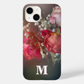 Élégant Monogramme Fleurs séchées coque iphone per