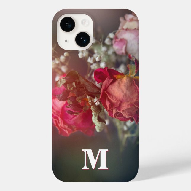 Élégant Monogramme Fleurs séchées coque iphone per (Verso)