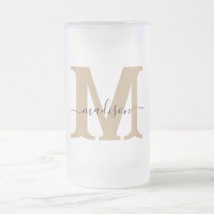 Élégant Monogramme Gelé Beer Mug