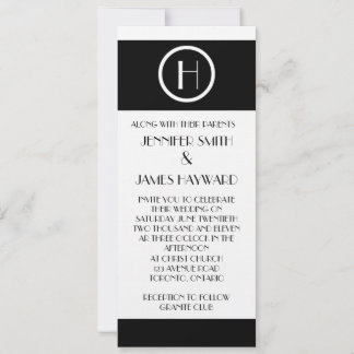 Élégant Monogramme H Faire-part de mariage personn