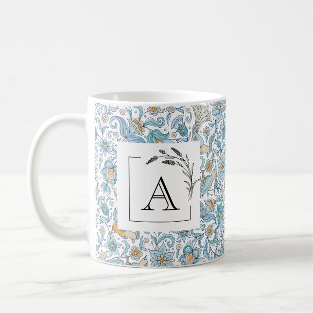 Elégant Monogramme Mariage Favor Mug Classique, 32 (Gauche)