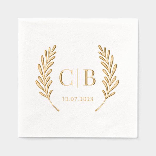 Élégant Monogramme Mariage mariée et chambre perso (Recto)
