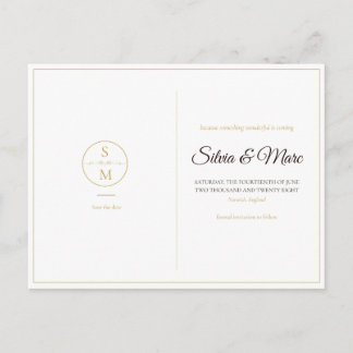 Élégant Monogramme Minimaliste Faire-Part de Maria