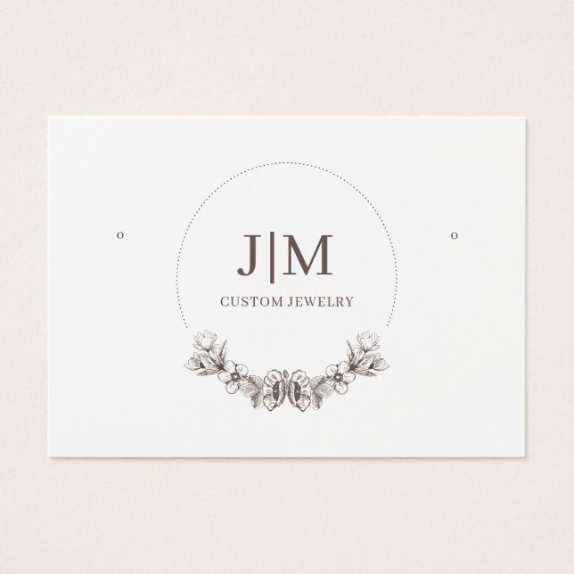 Élégant Monogramme Moderne Bijoux Écran d'oreille (Devant)