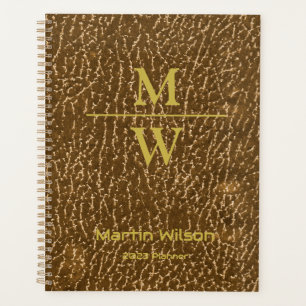 Elégant Monogramme Or Luxe Texture Or Lettrage