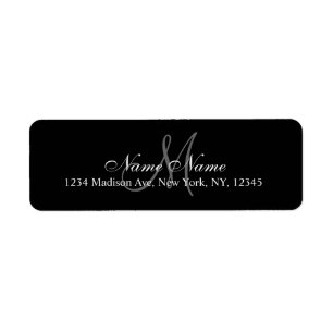 Élégant Monogramme personnalisé Étiquettes d'adres