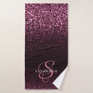 Élégant Monogramme Script Parties scintillant ro